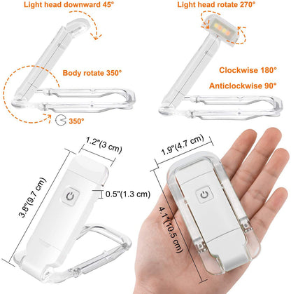 Portable USB Foldable Book Clip Reading Lamp
